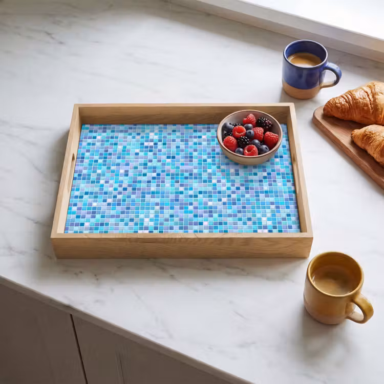 Dienblad - Mozaïek - Patroon - Turquoise — 4