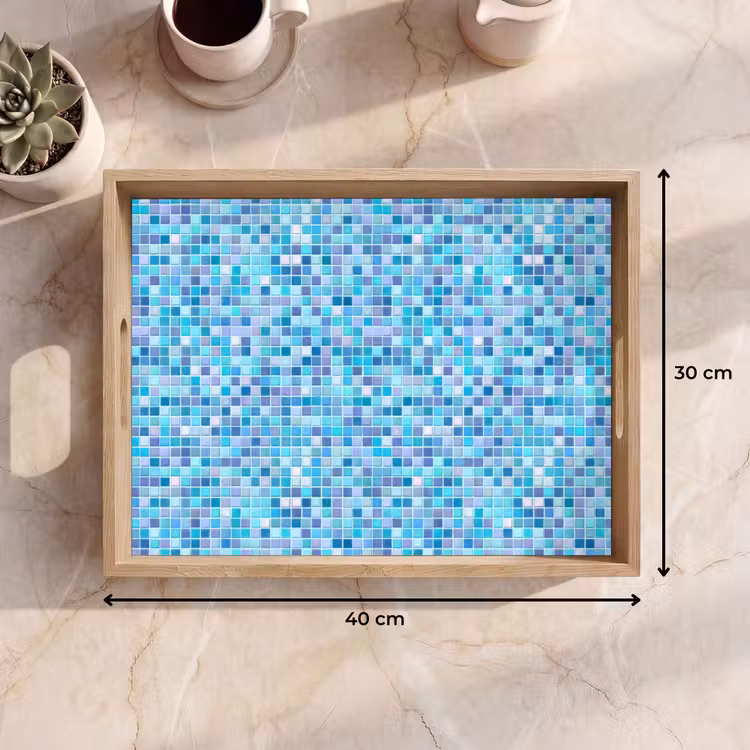 Dienblad - Mozaïek - Patroon - Turquoise — 9