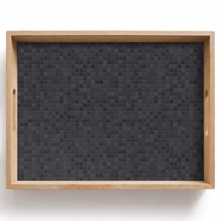 Dienblad - Mozaïek - Patroon - Zwart — 1