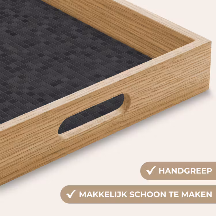 Dienblad - Mozaïek - Patroon - Zwart — 5