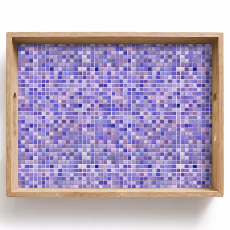 Dienblad - Mozaïek - Tegels - Lila - Amethist — 1