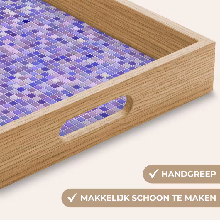 Dienblad - Mozaïek - Tegels - Lila - Amethist — 5