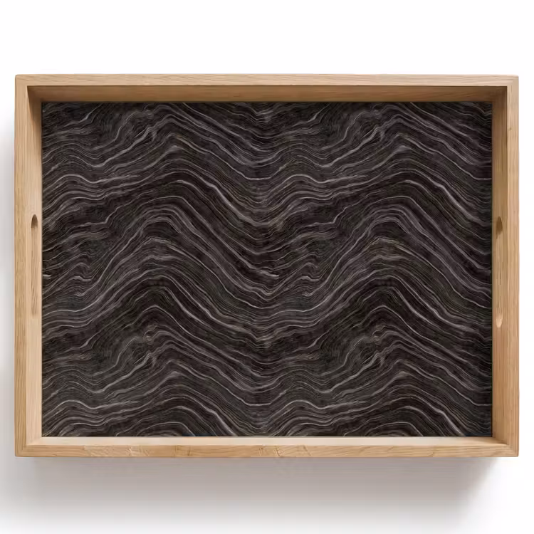 Dienblad - Patroon - Contrast - Antraciet — 1