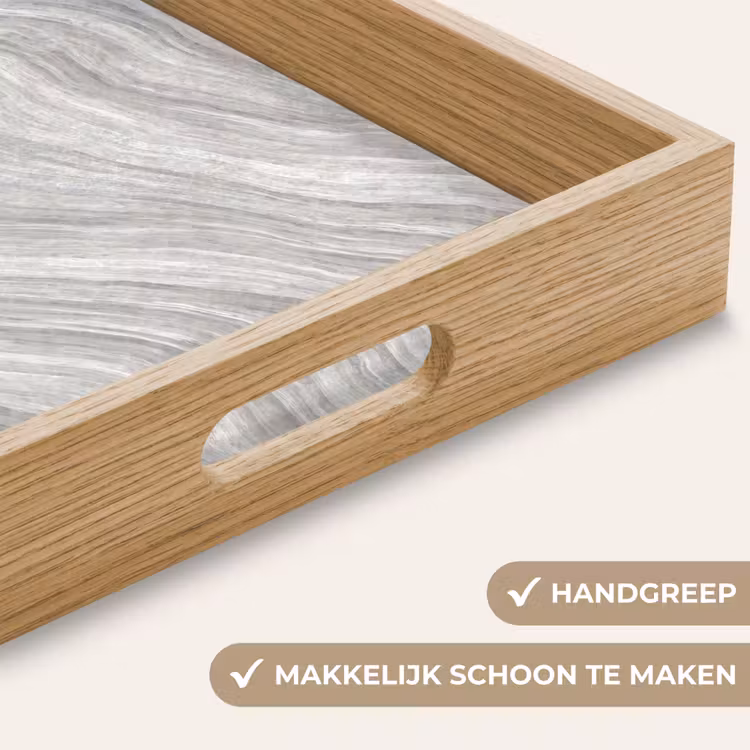 Dienblad - Patroon - Helder - Wit - Grijs — 5