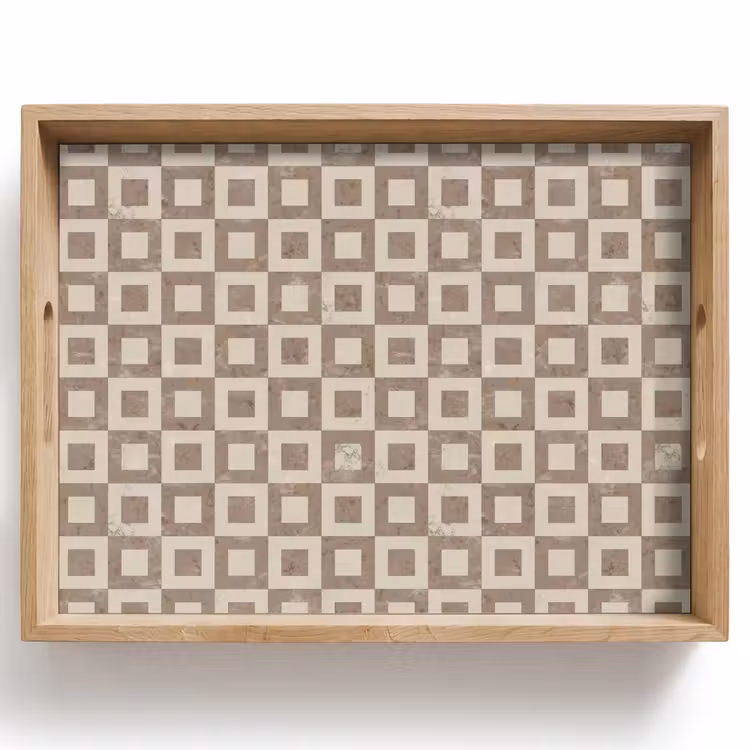 Dienblad - Patroon - Marmer - Beige — 1