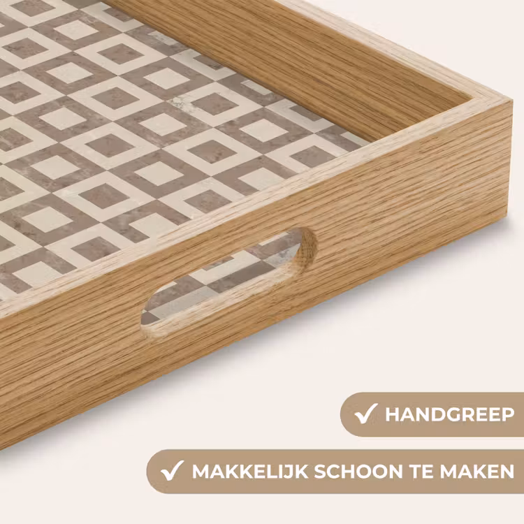 Dienblad - Patroon - Marmer - Beige — 5