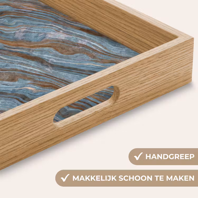 Dienblad - Patroon - Steen - Blauw — 5