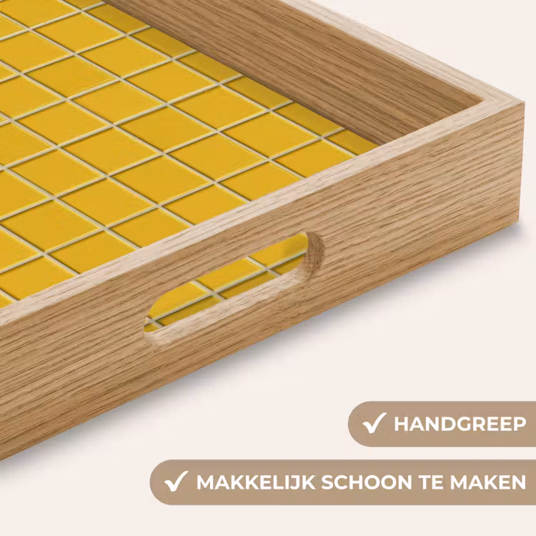 Dienblad - Patroon - Tegel - Okergeel — 5