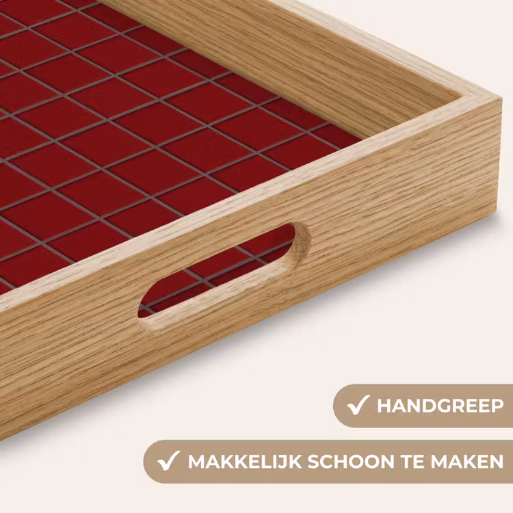 Dienblad - Patroon - Tegels - Burgundy — 5