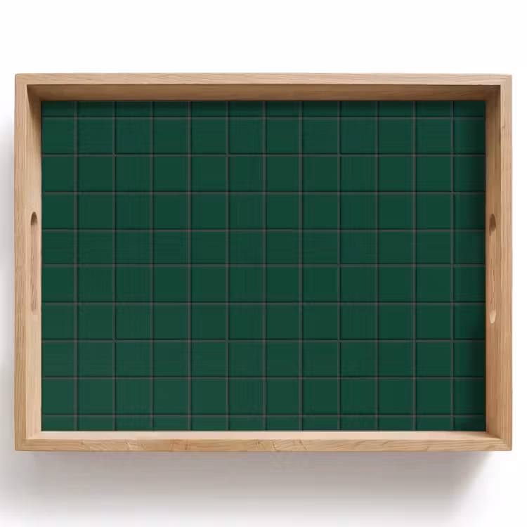 Dienblad - Patroon - Tegels - Dennen - Groen — 1