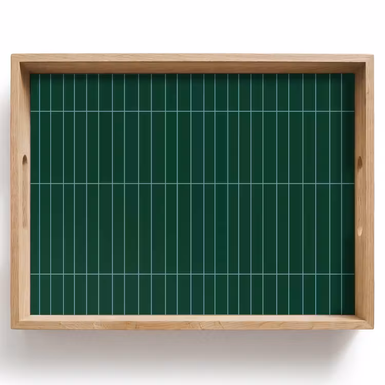 Dienblad - Patroon - Tegels - Donkergroen — 1