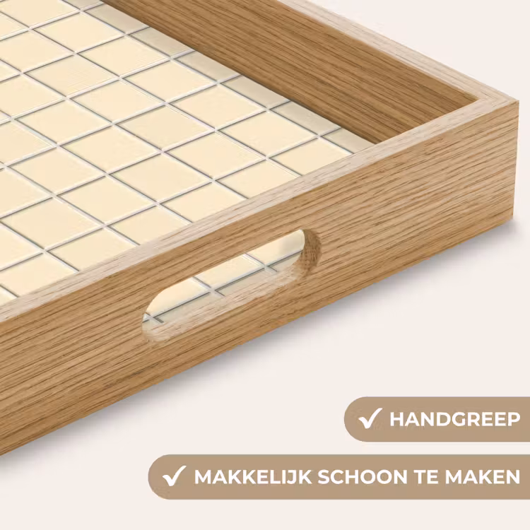 Dienblad - Patroon - Tegels - Gebroken - Wit — 5