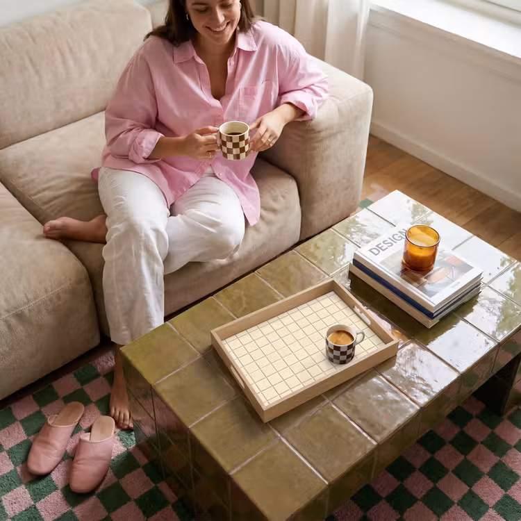 Dienblad - Patroon - Tegels - Gebroken - Wit — 6