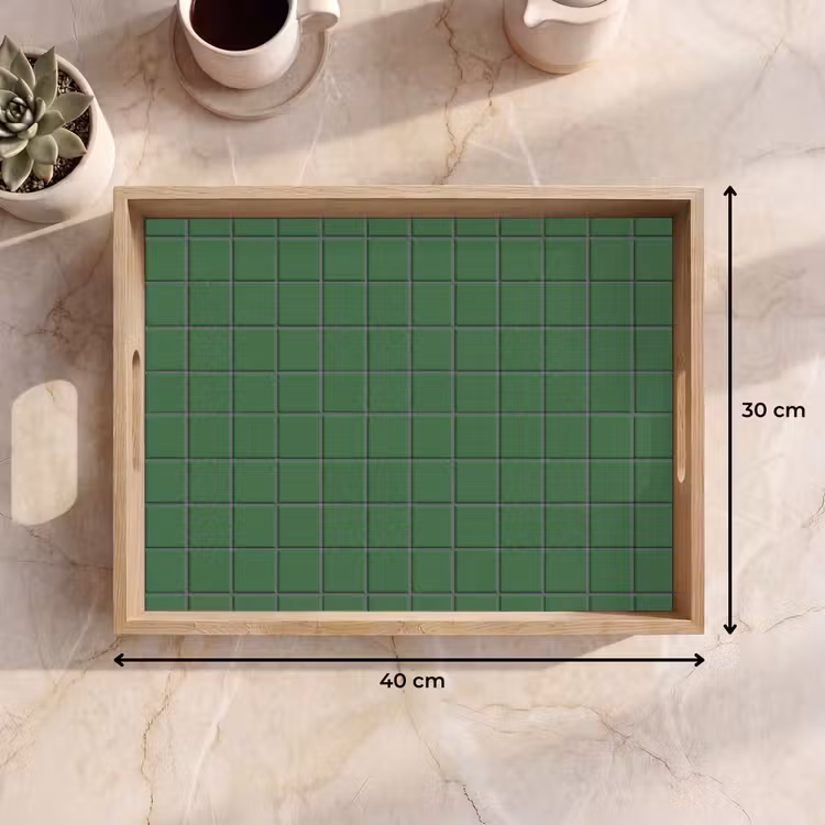 Dienblad - Patroon - Tegels - Groen — 9