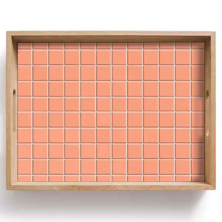 Dienblad - Patroon - Tegels - Perzik — 1