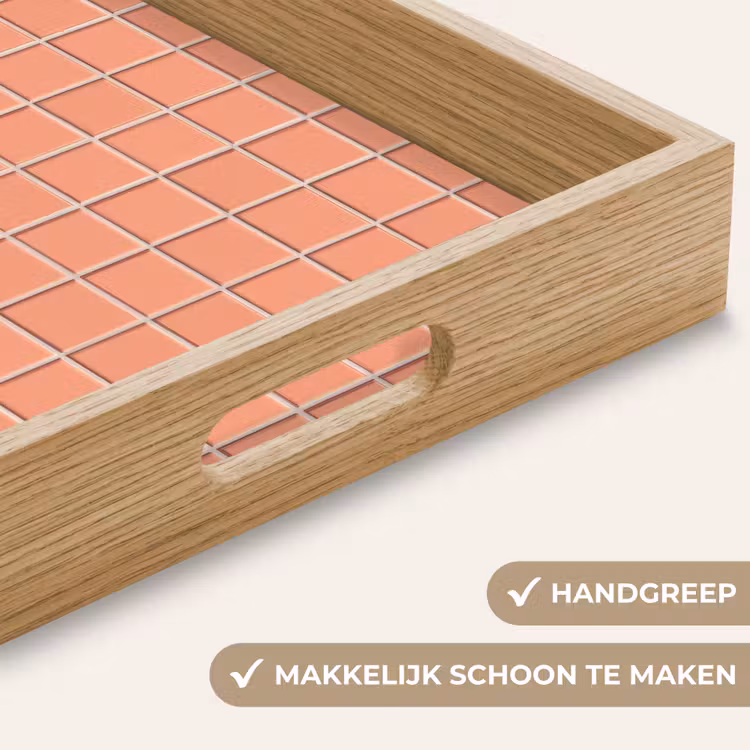 Dienblad - Patroon - Tegels - Perzik — 5
