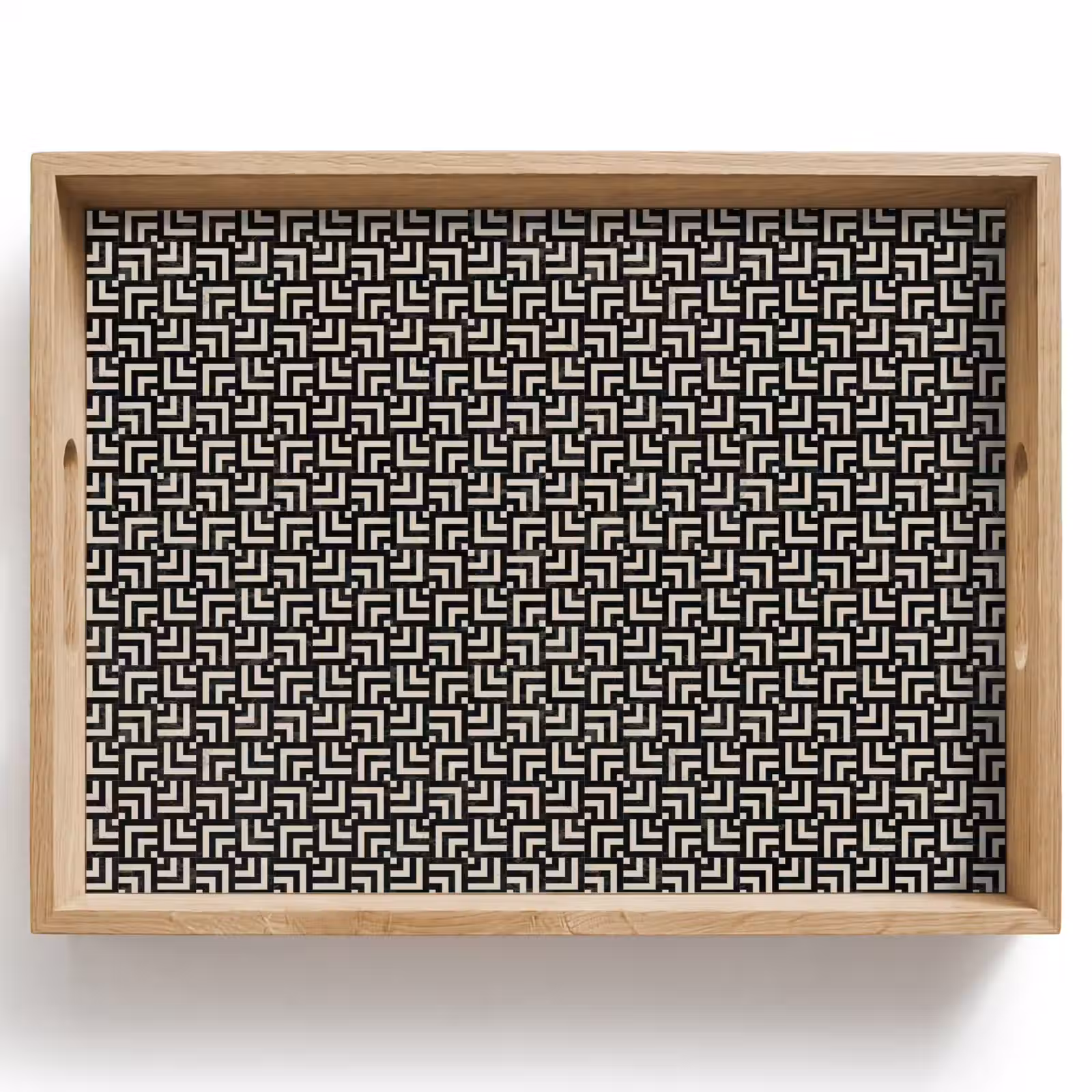 Dienblad - Patroon - Marmer - Zwart — 1