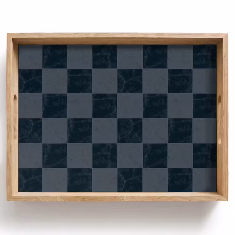 Dienblad - Marmer - Patroon - Antraciet — 1