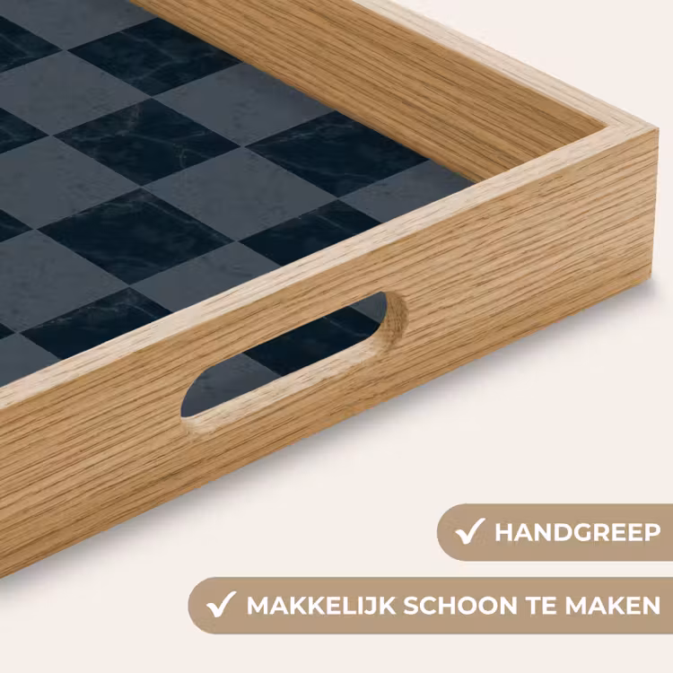 Dienblad - Marmer - Patroon - Antraciet — 5