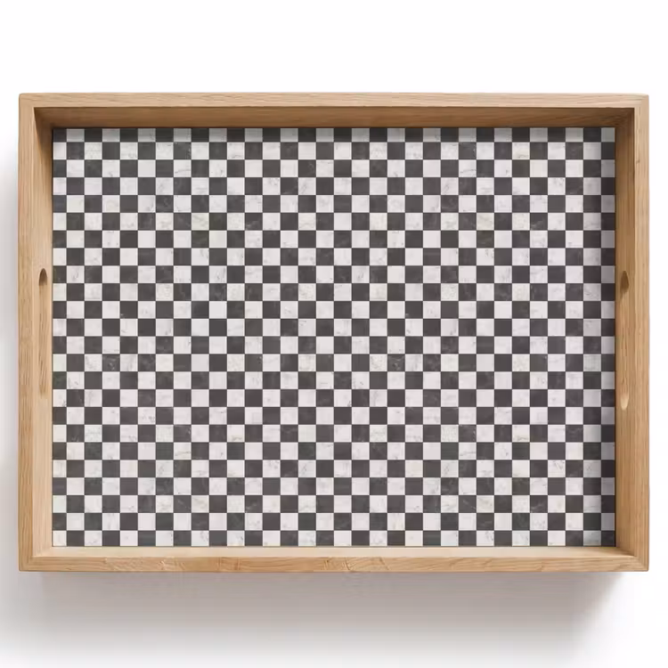 Dienblad - Marmer - Patroon - Grijs — 1