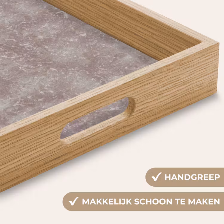 Dienblad - Marmer - Patroon - Mauve — 5