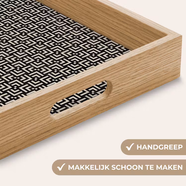 Dienblad - Patroon - Marmer - Zwart — 5