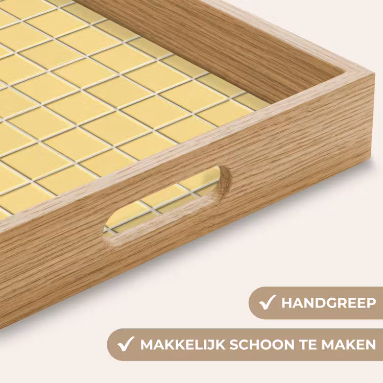 Dienblad - Patroon - Tegels - Geel — 5