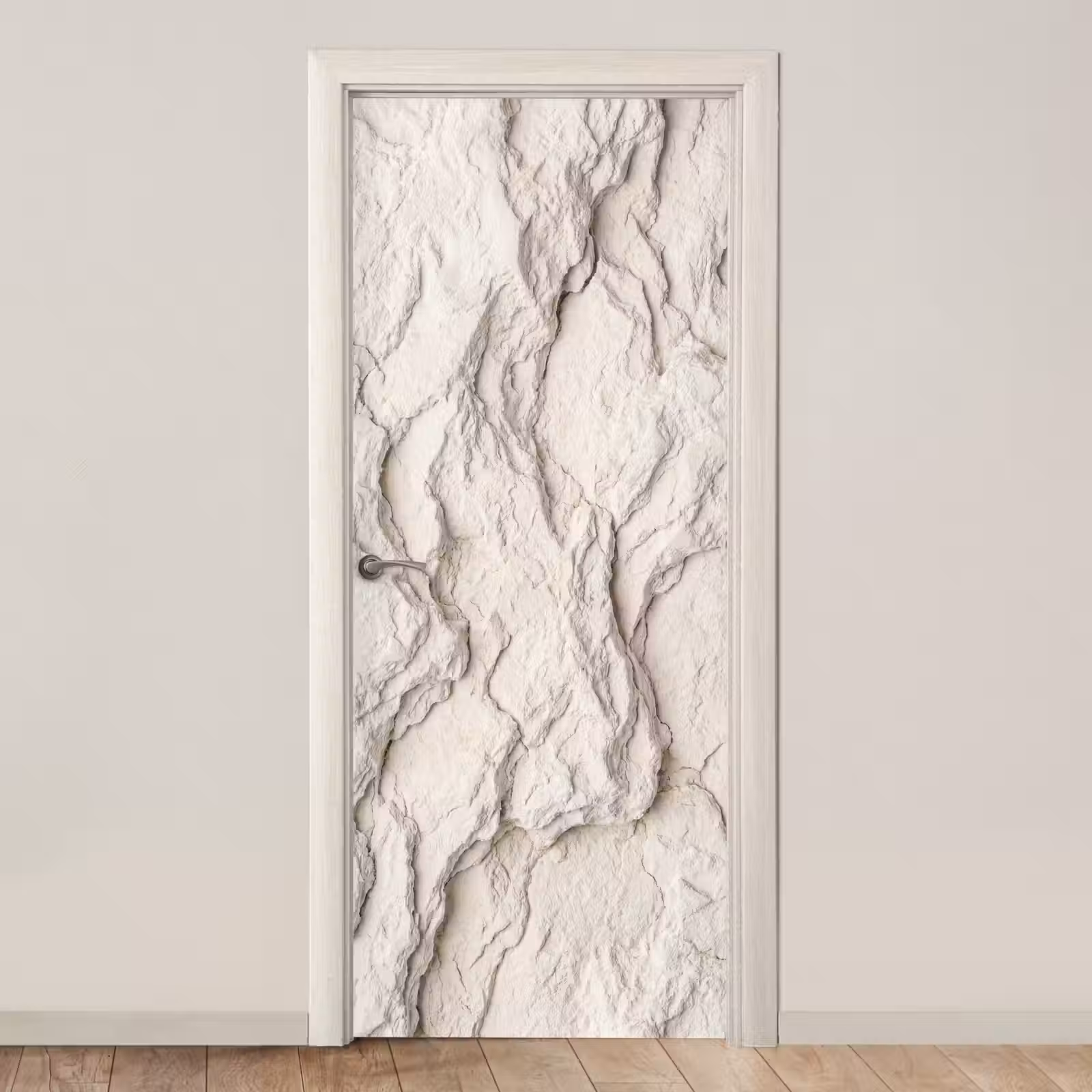 Deursticker - Rots - Structuur - Natuur - Beige - Abstract — 1