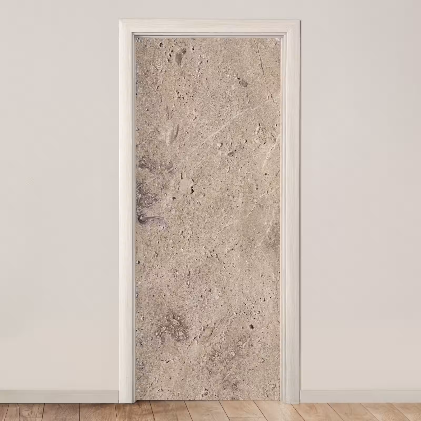 Deursticker - Textuur - Steen - Patroon - Rustiek - Beige — 1