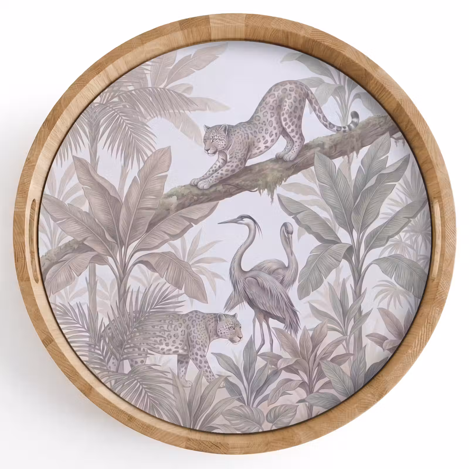 Dienblad - Kat - Vogel - Jungle - Illustratie - Dieren — 1