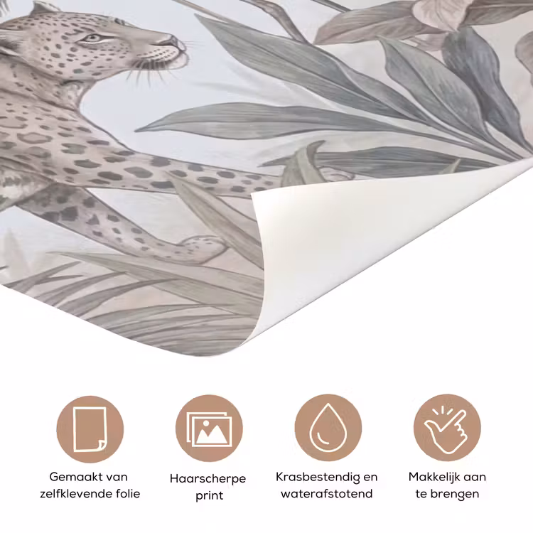 Deursticker - Kat - Vogel - Jungle - Illustratie - Dieren — 3
