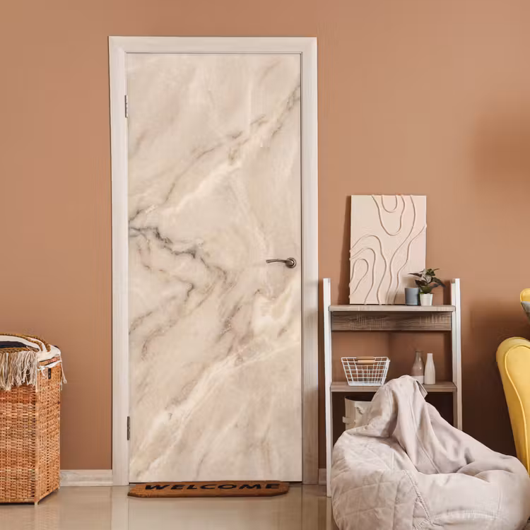 Deursticker - Marmer - Patroon - Abstract - Modern - Beige — 2