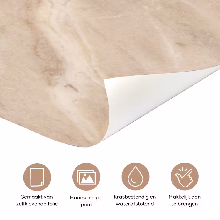 Deursticker - Marmer - Patroon - Abstract - Modern - Beige — 3