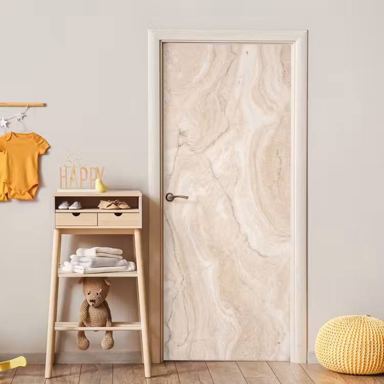 Deursticker - Marmer - Patroon - Beige - Steen - Abstract — 6