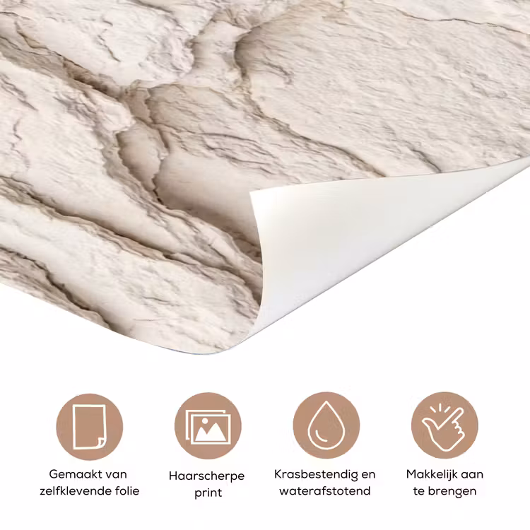 Deursticker - Rots - Structuur - Natuur - Beige - Abstract — 3