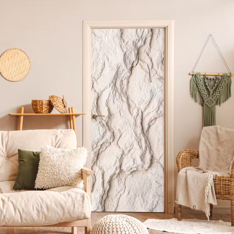 Deursticker - Rots - Structuur - Natuur - Beige - Abstract — 4
