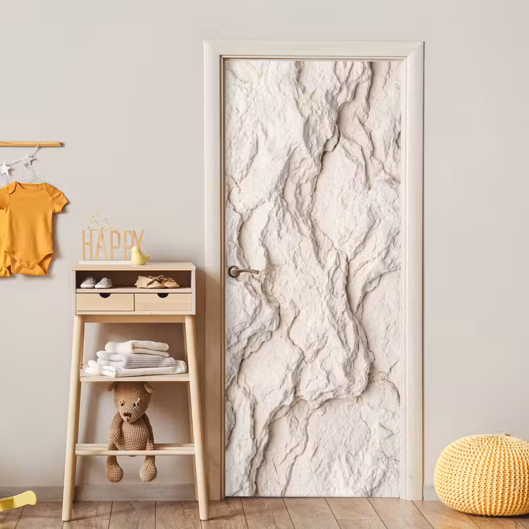 Deursticker - Rots - Structuur - Natuur - Beige - Abstract — 6