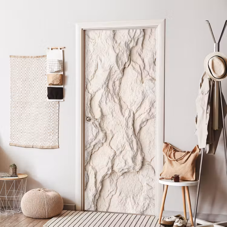 Deursticker - Rots - Structuur - Natuur - Beige - Abstract — 8