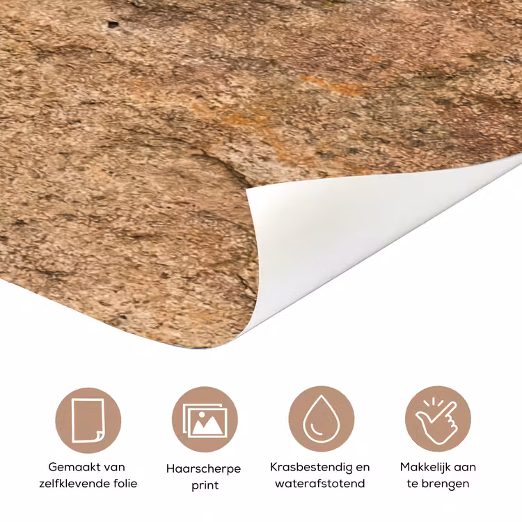 Deursticker - Steen - Natuur - Textuur - Abstract - Bruin — 3