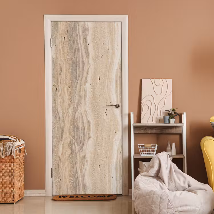 Deursticker - Steen - Patroon - Textuur - Natuurlijk - Beige — 2