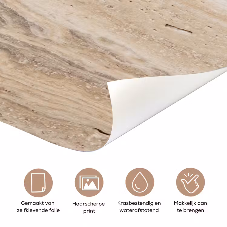 Deursticker - Steen - Patroon - Textuur - Natuurlijk - Beige — 3