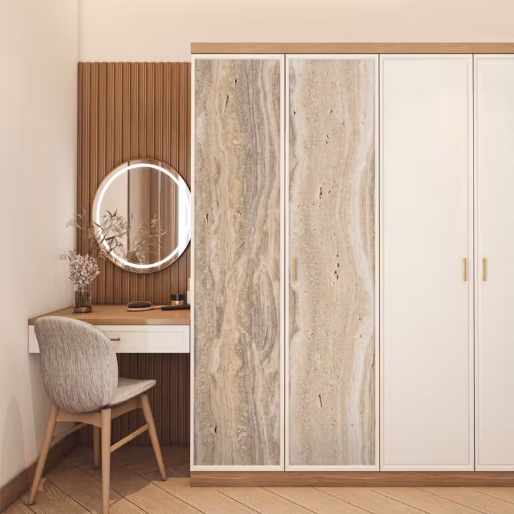 Deursticker - Steen - Patroon - Textuur - Natuurlijk - Beige — 5
