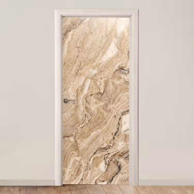 Deursticker - Textuur - Aders - Abstract - Modern - Beige — 1