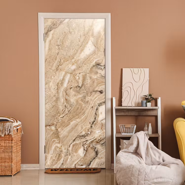 Deursticker - Textuur - Aders - Abstract - Modern - Beige — 2