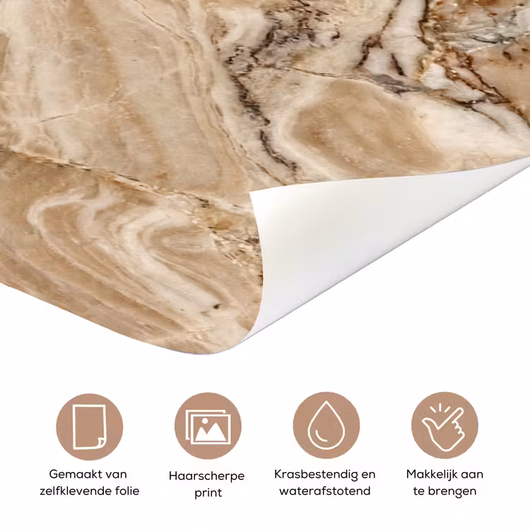 Deursticker - Textuur - Aders - Abstract - Modern - Beige — 3