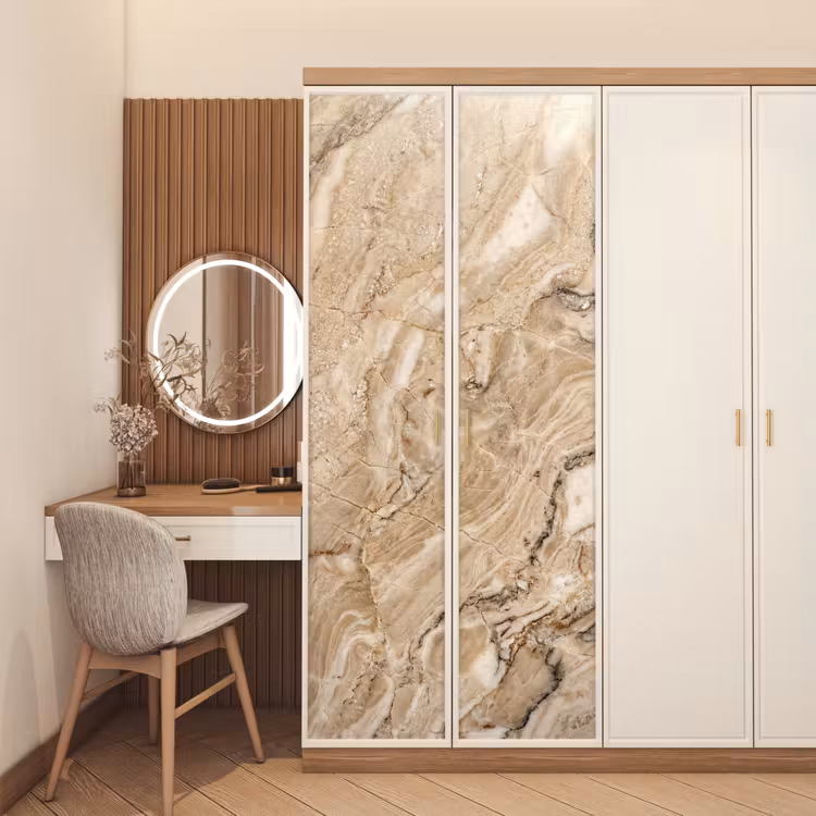 Deursticker - Textuur - Aders - Abstract - Modern - Beige — 5