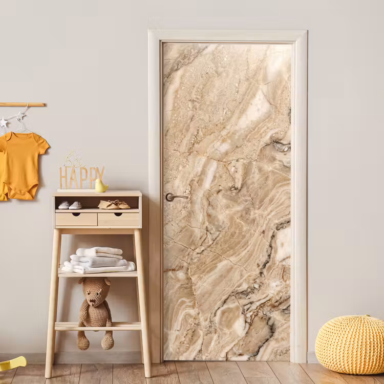 Deursticker - Textuur - Aders - Abstract - Modern - Beige — 6