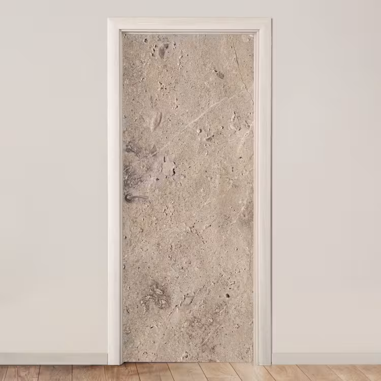 Deursticker - Textuur - Steen - Patroon - Rustiek - Beige — 1