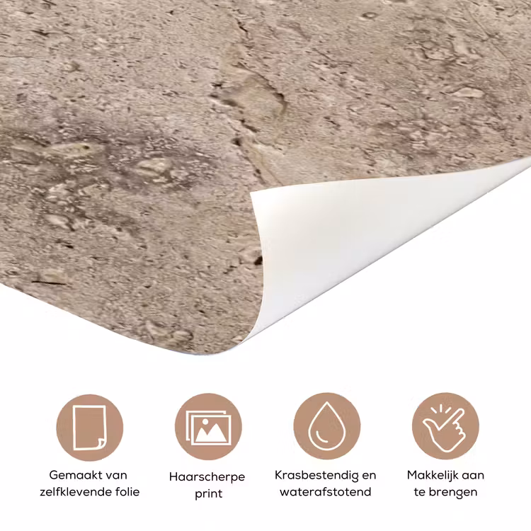 Deursticker - Textuur - Steen - Patroon - Rustiek - Beige — 3