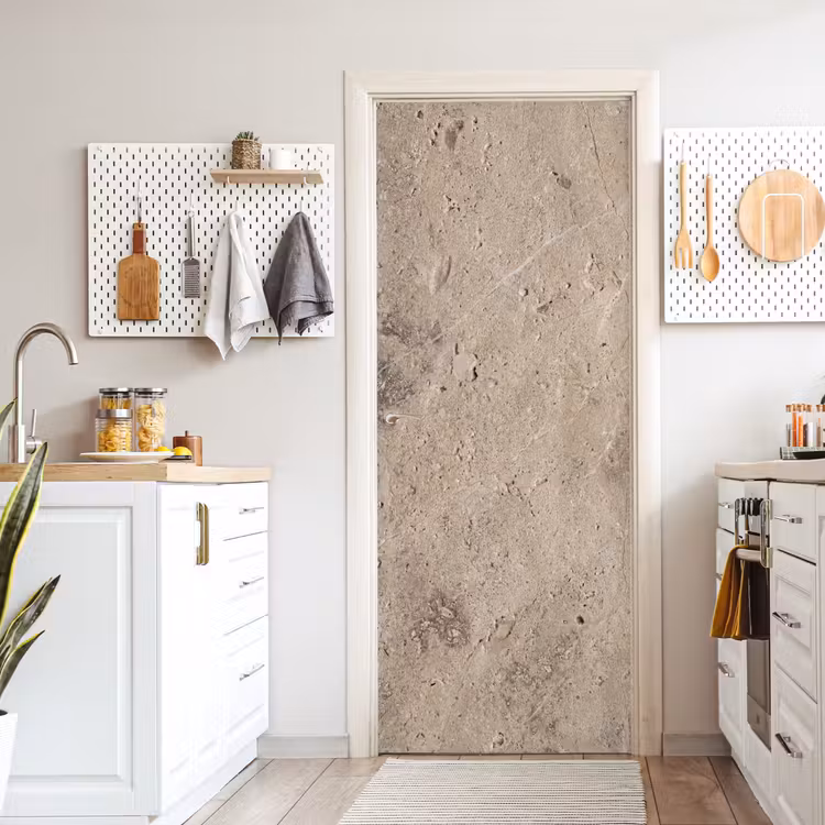 Deursticker - Textuur - Steen - Patroon - Rustiek - Beige — 7